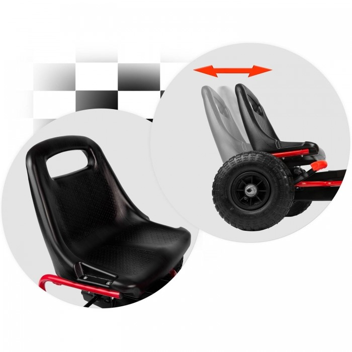 Kart cu pedale si roti gonflabile Gokart RK-593 Ricokids 759300, Rosu [11]