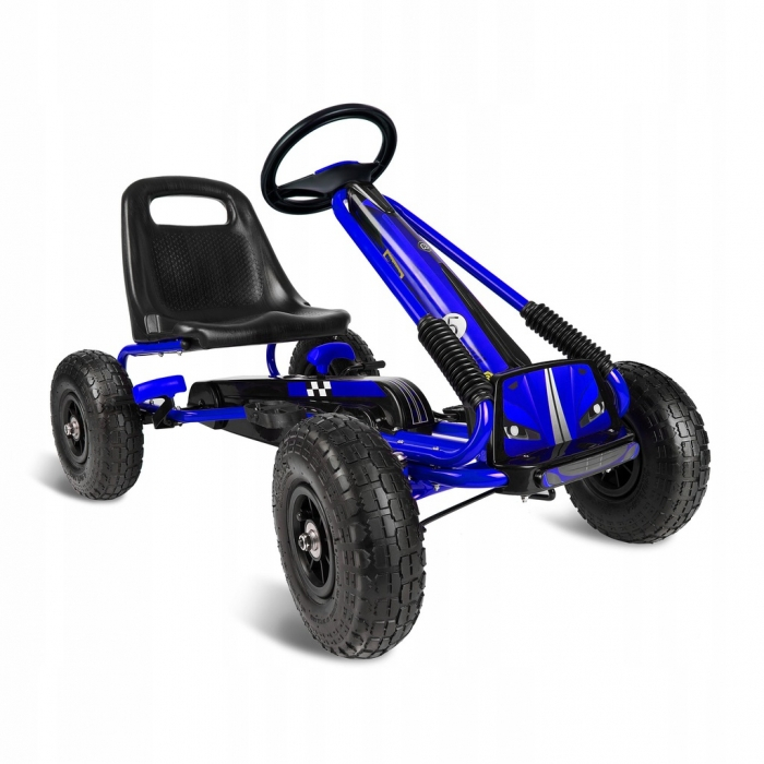 Kart cu pedale si roti gonflabile, Gokart RK-594 Ricokids 759400, Albastru [10]