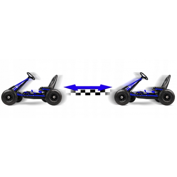 Kart cu pedale si roti gonflabile, Gokart RK-594 Ricokids 759400, Albastru [4]
