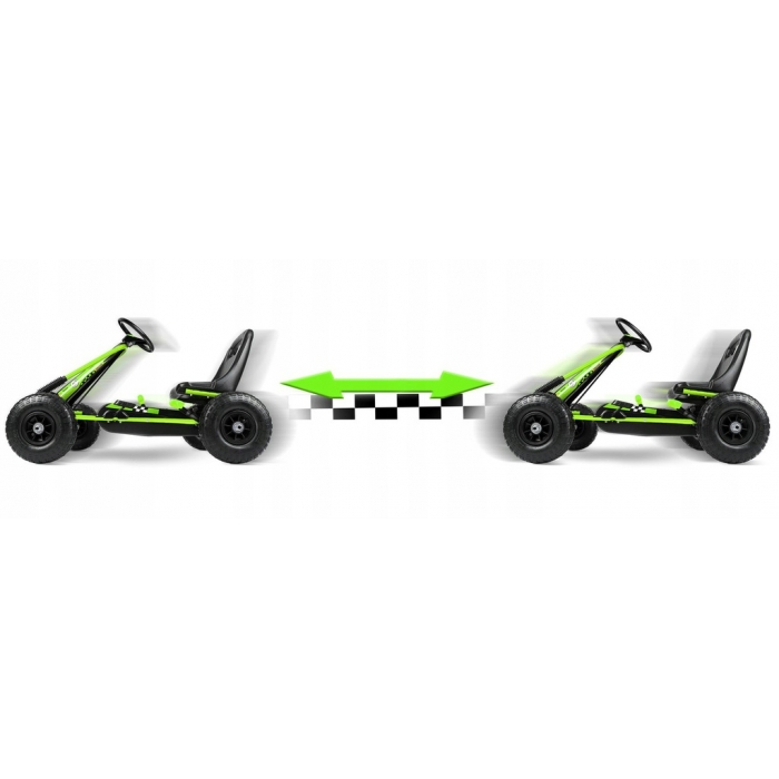 Kart cu pedale si roti gonflabile, Gokart RK-594 Ricokids 759402, Verde [4]