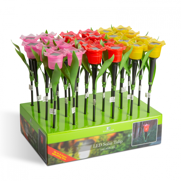 Lalea solara LED - galben / roșu / roz - 31 cm [4]