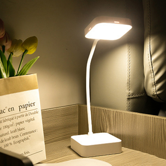 Lampa LED birou Home DK-1317, Acumulator 1200mAh, Control touch, 3 moduri, USB, 3W [2]