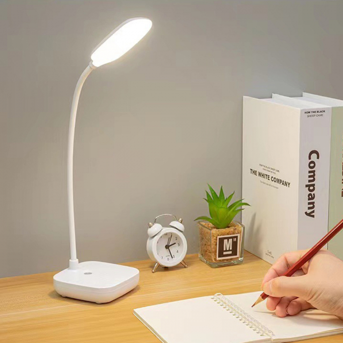 Lampa de birou LED Home DK-1961, Acumulator 1200mAh, Control touch, 3 moduri, Incarcare USB-C, 3W [2]