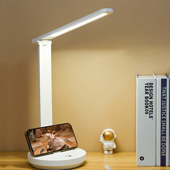 Lampa de birou LED Home DK-8002, Acumulator 800mAh, Control touch, 3 moduri, Incarcare USB, 5W [4]