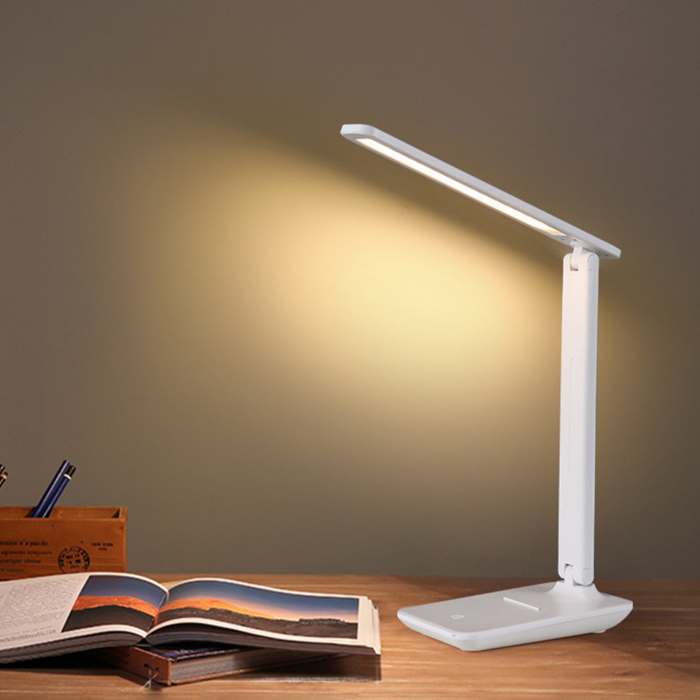 Lampa de birou LED Home DK-R08, Acumulator 1200mAh, Control touch, 3 moduri, Incarcare USB, 4.5W [2]