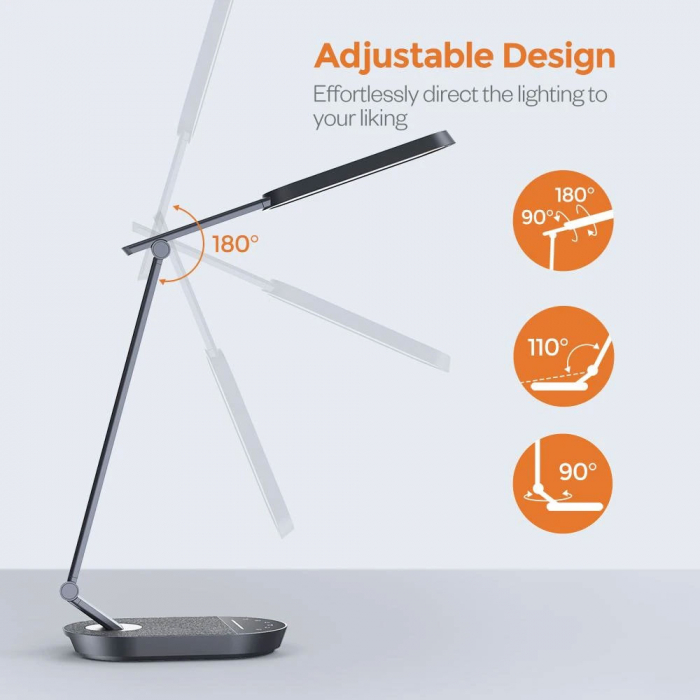 Lampa de birou LED TaoTronics TT-DL056, control touch, 5 moduri, 6 niveluri de luminozitate, 12W [5]