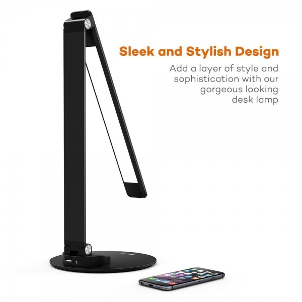 Lampa de birou LED TaoTronics TT-DL19 control Touch, 5 moduri, protectie ochi, USB Negru [2]