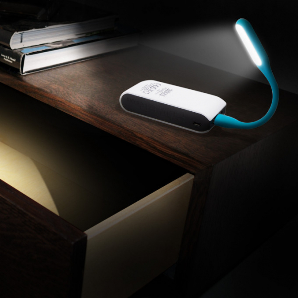 Lampa de citit COB-LED, USB, flexibil, acoperire siliconica - negru [3]