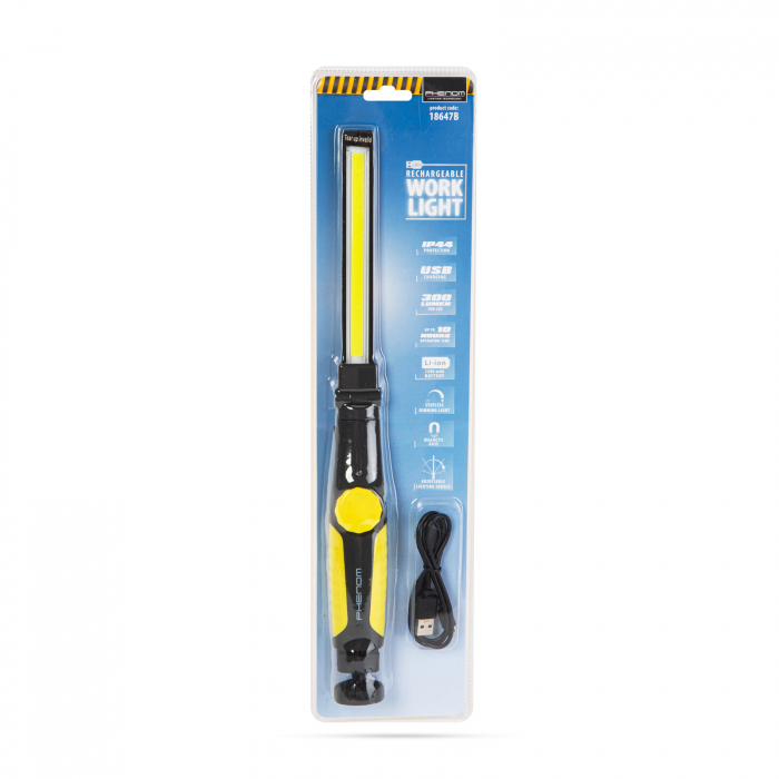 Lampa de lucru COB LED - cu acumulator LI-Ion, baza magnetica, rabatabila [6]