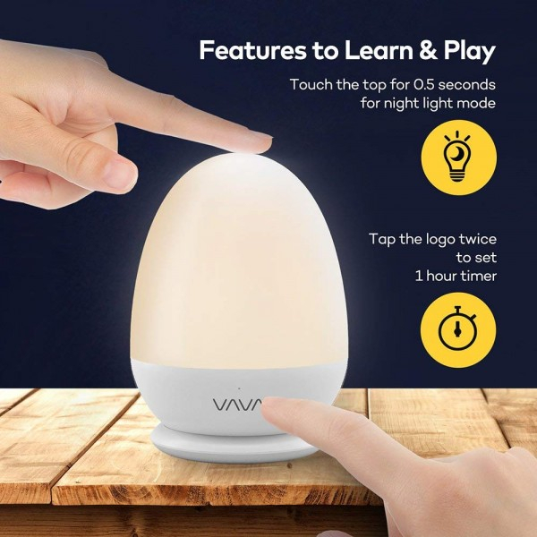 Lampa de veghe Smart VAVA VA-CL006 LED cu reglare touch a Intensitatii, lumina calda si rece [2]