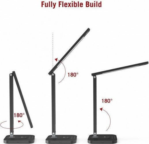 Lampa LED de birou TaoTronics TT-DL036, cu incarcator wireless, control touch, USB, 12W, 410 lm, A+ [4]