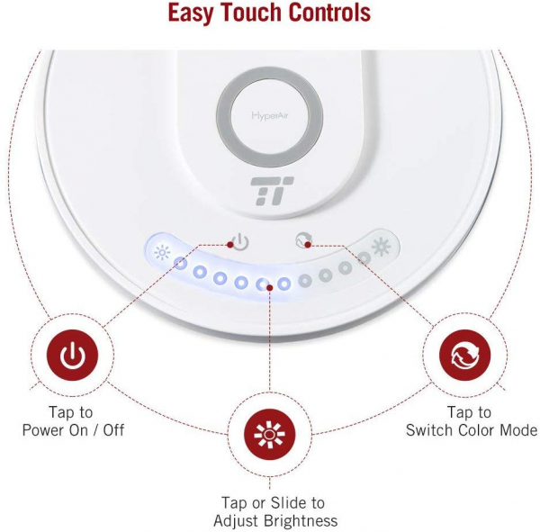 Lampa LED de birou TaoTronics TT-DL036, cu incarcator wireless, control touch, USB, 12W, 410 lm, Alb [5]