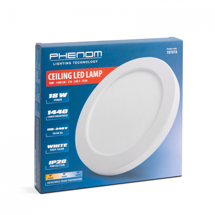 Lampă LED de tavan - 18W - 1440 lm - 110 - 240 V - IP20 [6]