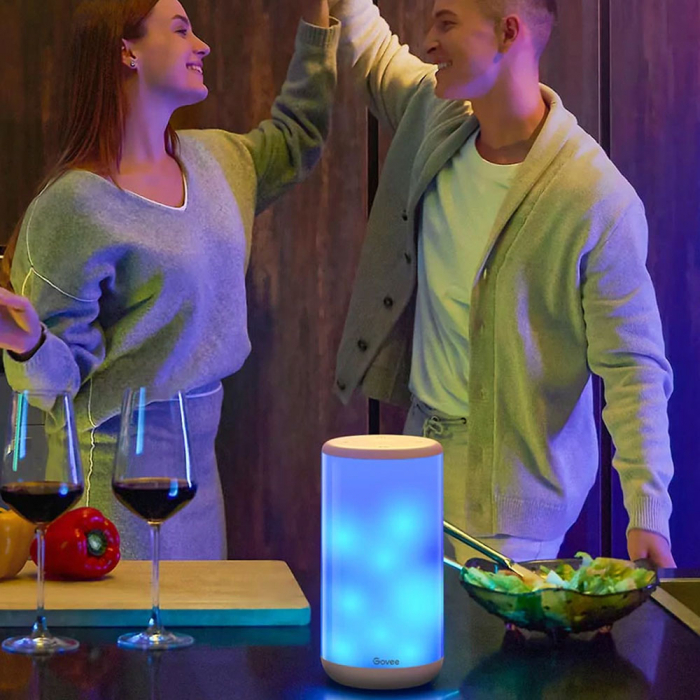 Lampa inteligenta LED Govee Aura Smart H6052 RGBWW, Wifi, Alexa, Google, Sincronizare muzica, 20 efecte luminoase [7]