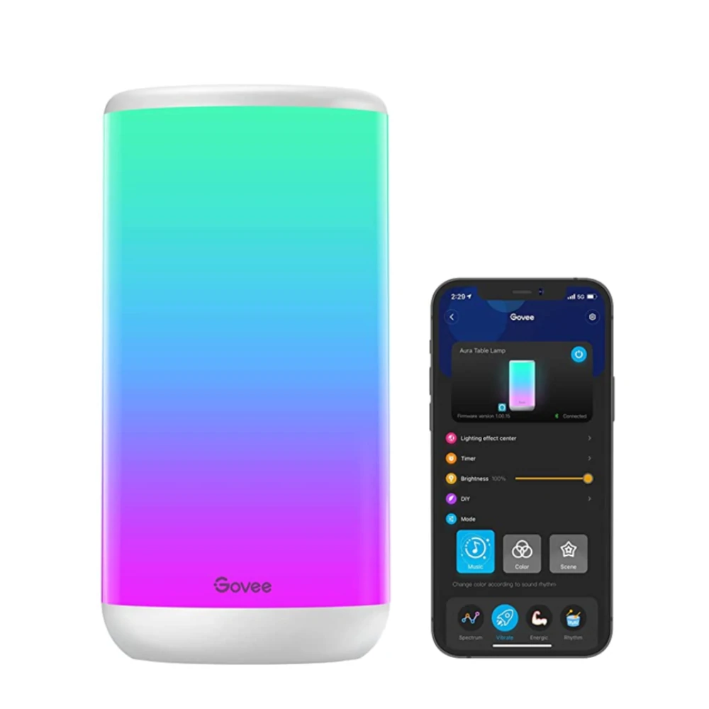 Lampa inteligenta LED Govee Aura Smart H6052 RGBWW, Wifi, Alexa, Google, Sincronizare muzica, 20 efecte luminoase [2]