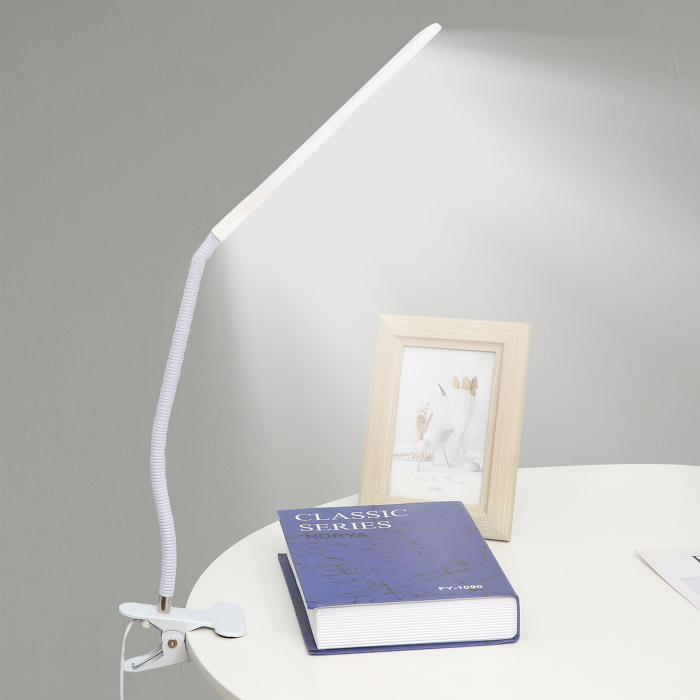 Lampa birou LED Home DK-6500, cu clema prindere, brat flexibil, USB, Lumina alba, 5W [3]
