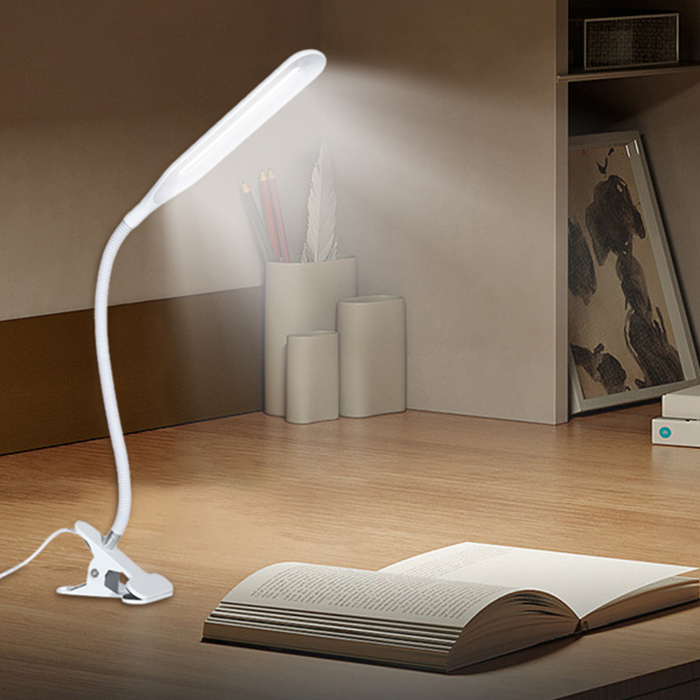 Lampa birou LED Home DK-6500, cu clema prindere, brat flexibil, USB, Lumina alba, 5W [4]