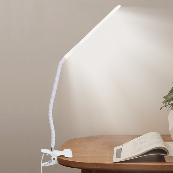 Lampa birou LED Home DK-6500, cu clema prindere, brat flexibil, USB, Lumina alba, 5W [2]
