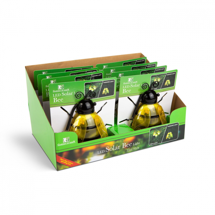 Lampă solară - albină - galben - 15 x 7 x 16 cm - 6 LED-uri [3]