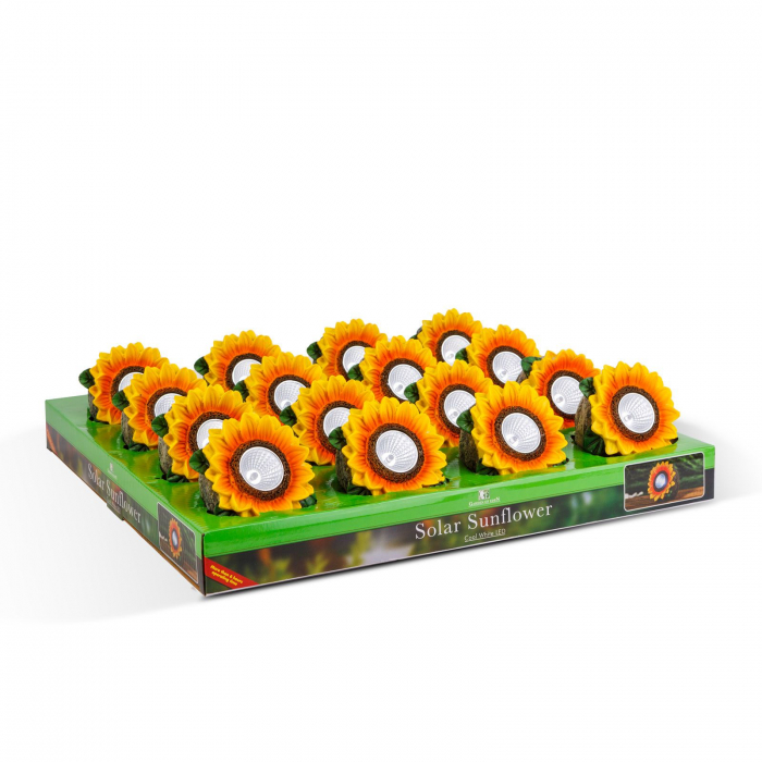 Lampă solară - Floarea soarelui - 2 LED-uri albe - 5 x 8 x 8,6 cm [3]