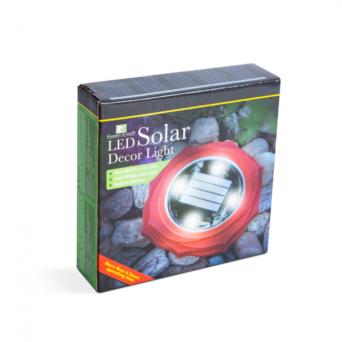 Lampă solară LED - roșu-alb rece - 11,5 x 2,3 cm [3]