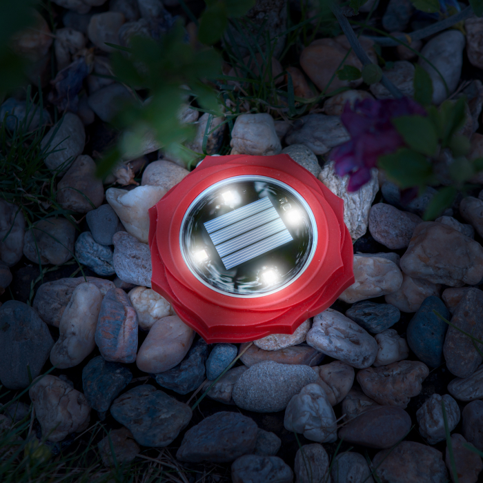 Lampă solară LED - roșu-alb rece - 11,5 x 2,3 cm [2]