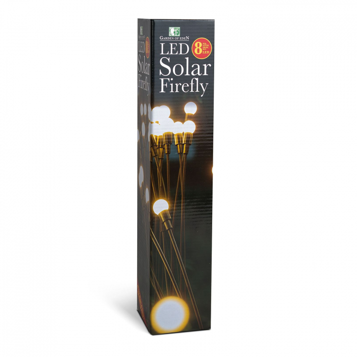 Lampă solară de gradina model licurici - 8 LED-uri alb cald - 70 cm [3]
