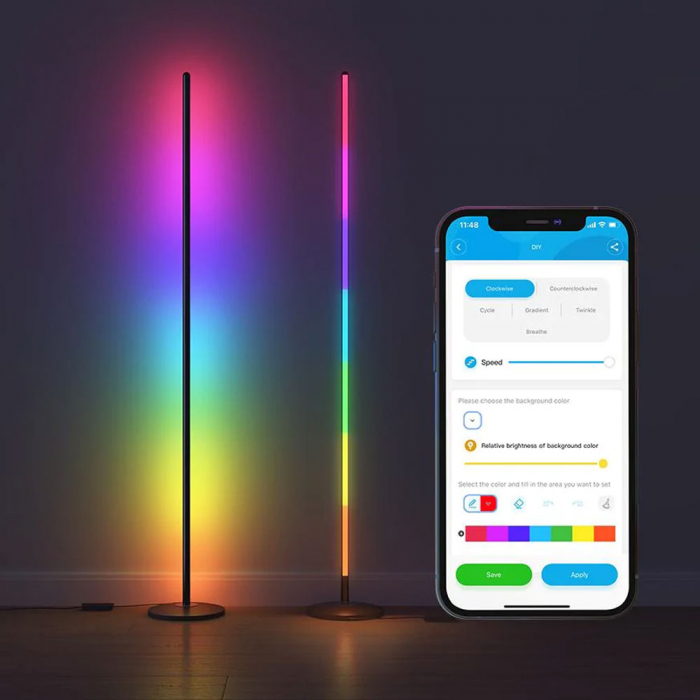 Lampadar LED Govee H6076 RGBICW, Wifi, Control Aplicatie, Sincronizare muzica [3]