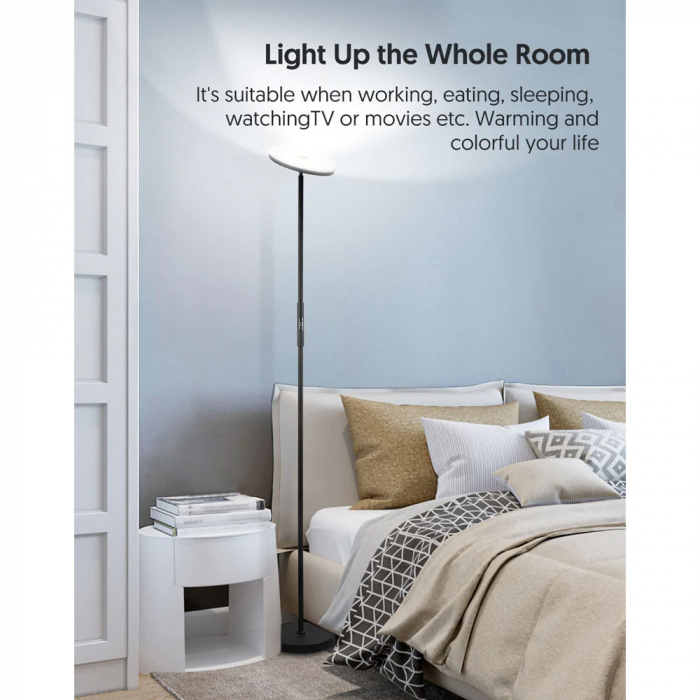 Lampadar LED Smart Teckin FL41, Bluetooth, 30W, 2500LM, 3 culori de temperatura, control aplicatie [6]