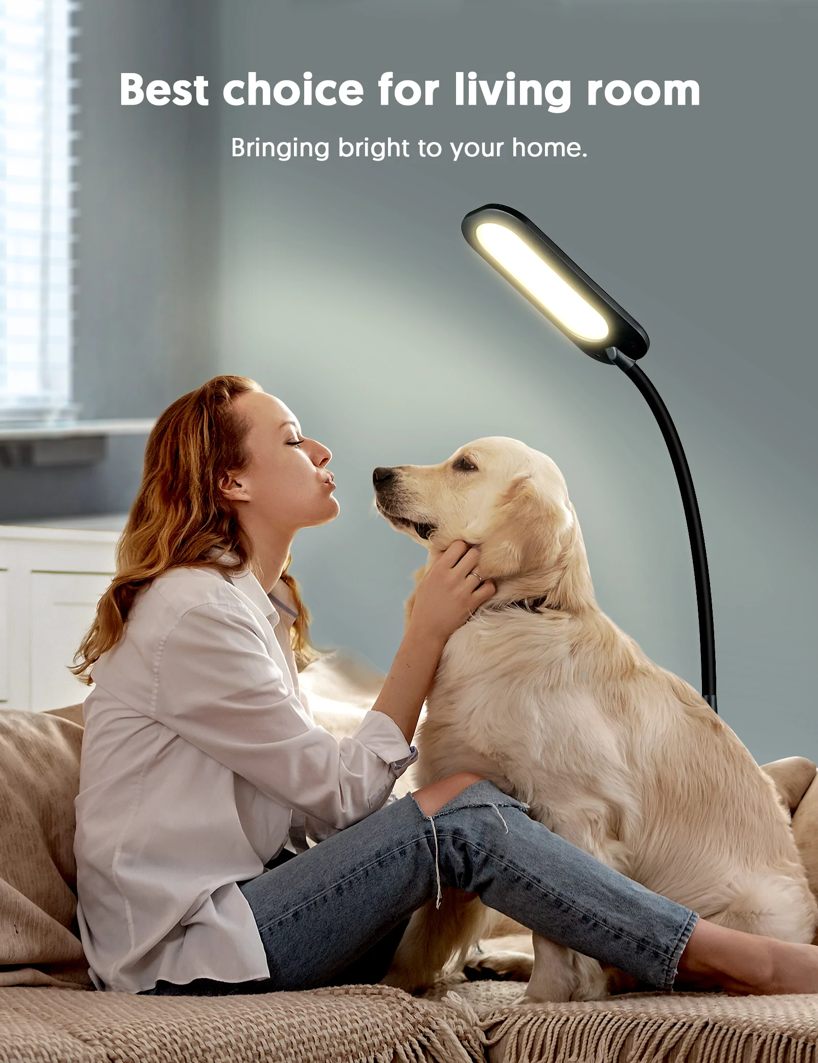Lampadar LED Teckin FL32, 5 niveluri de luminozitate, 5 culori de temperatura, Touch Control, [7]