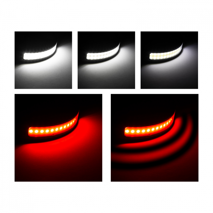 Lanterna de cap cu control gestual - LED COB roșu/alb - baterie 800 mAh - moduri iluminare [4]