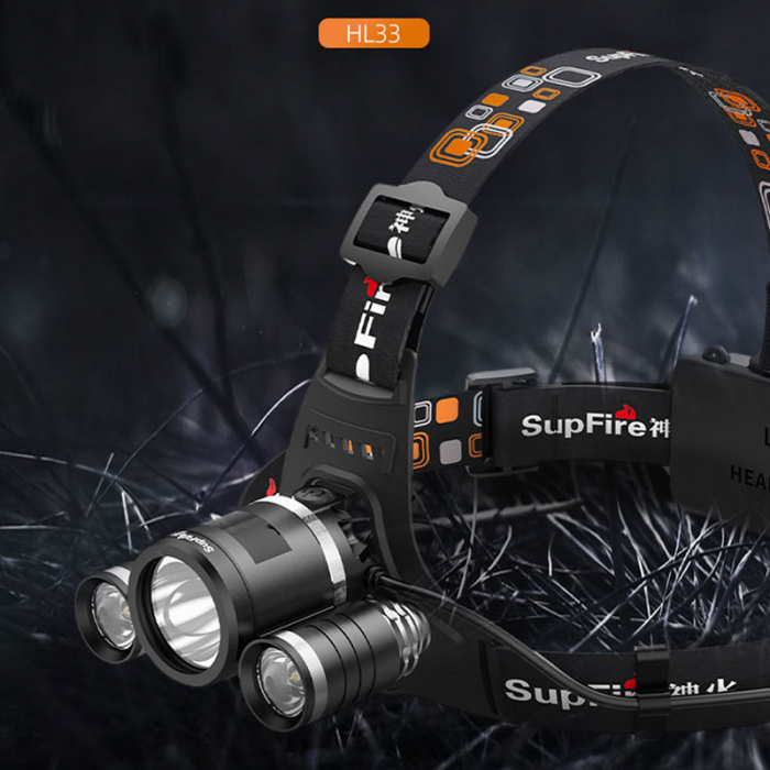 Lanterna LED pentru cap Superfire HL33, 700lm, 200m, 4000mAh, incarcare USB [3]