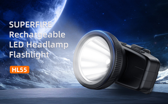Lanterna LED pentru cap Superfire HL55, 150lm, 270m, 800mAh, incarcare USB-C [4]