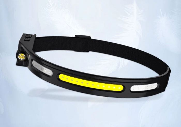 Lanterna LED pentru cap Supfire HL76, LED+COB, Lumina rosie, control miscare mana, 210lm, incarcare USB-C, 5 moduri, 1200 mAh [3]