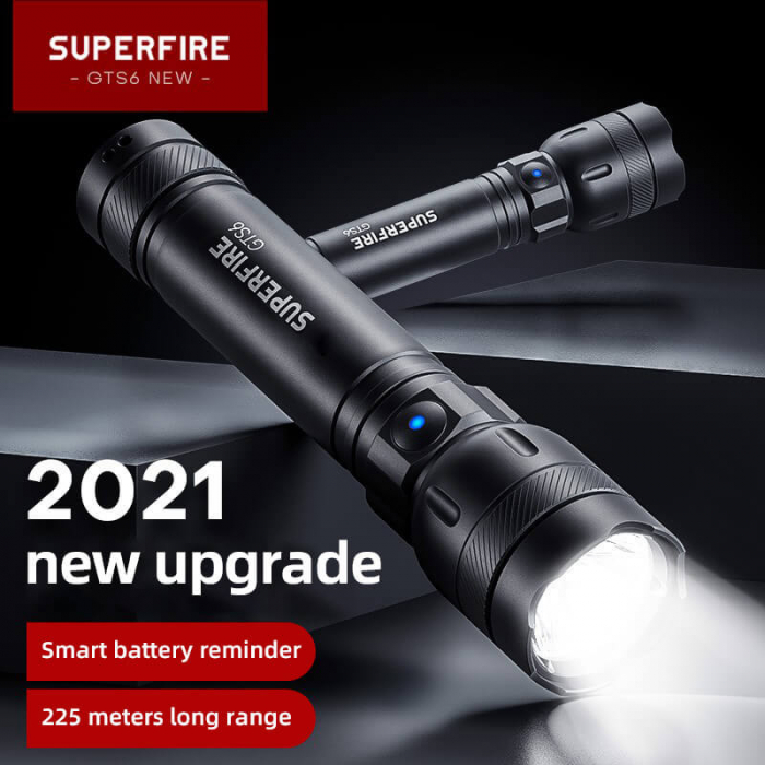Lanterna LED Superfire GTS6, 358lm, 225M, incarcare USB-C, 7W [7]