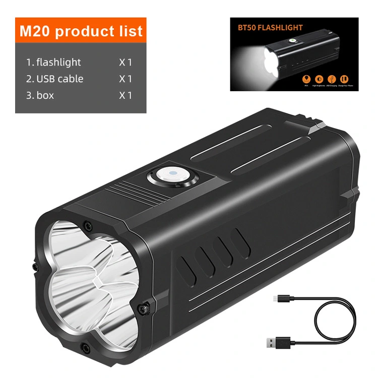 Lanterna LED Superfire M20, 6000lm, 362M, incarcare USB-C, 72W, acumulator 10400mAh [6]
