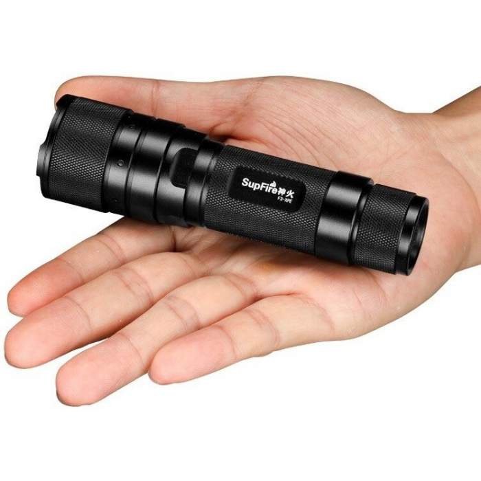 Lanterna LED Supfire F3-L2, ZOOM, 1100lm, 300m, incarcare USB, Negru [3]