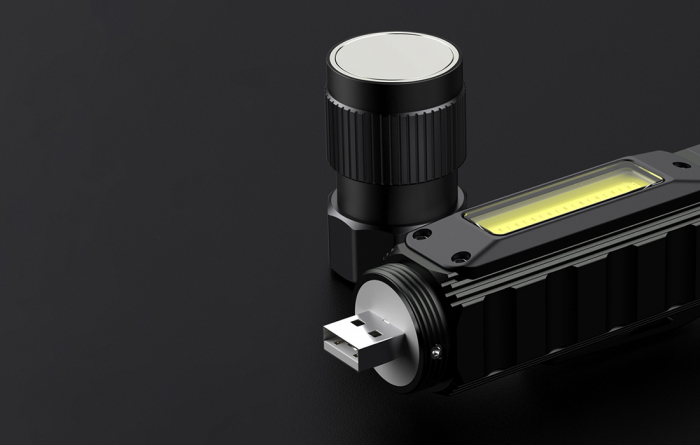Lanterna Multifunctionala LED Supfire G19, USB, 500lm, 200m, incarcare USB, lumina rosie, suport cap, prindere magnetica [5]