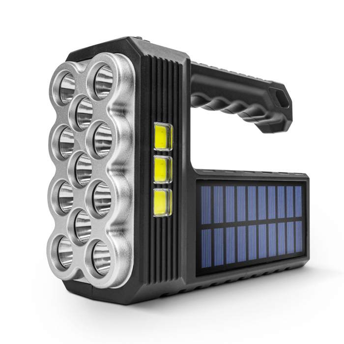 Lanterna solara LED COB - funcție lumina de lucru - 1200 mAh - MicroUSB - 1000 lumeni - IP55 [3]