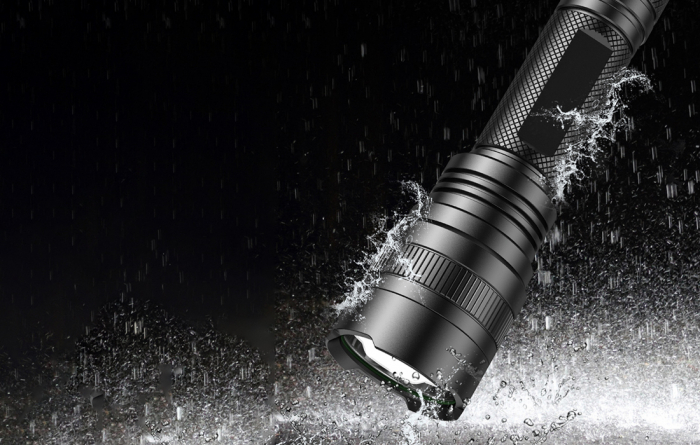Lanterna SupFire C8-H, 15W, LED, 1500 lm, 4000 mAh, 5 moduri, rezistenta la apa, incarcare USB, Negru [2]
