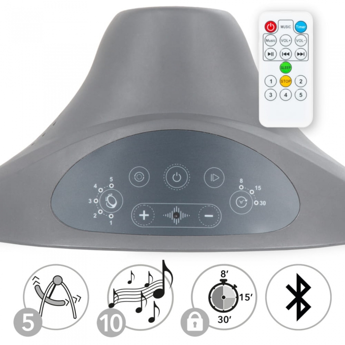 Leagan electric si balansoar 2 in 1 Kidwell Luxi cu telecomanda si sistem bluetooth pentru redare melodii linistitoare - Melange [5]
