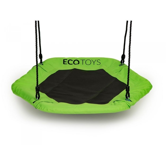 Leagan pentru copii hexagonal, tip cuib de barza, suspendat, Ecotoys MIR6023 - Verde [4]