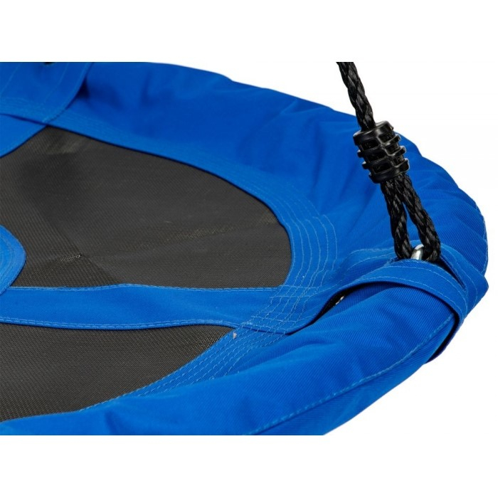 Leagan pentru copii rotund, tip cuib de barza, suspendat, 100 cm, Ecotoys MIR6001 - Albastru [4]