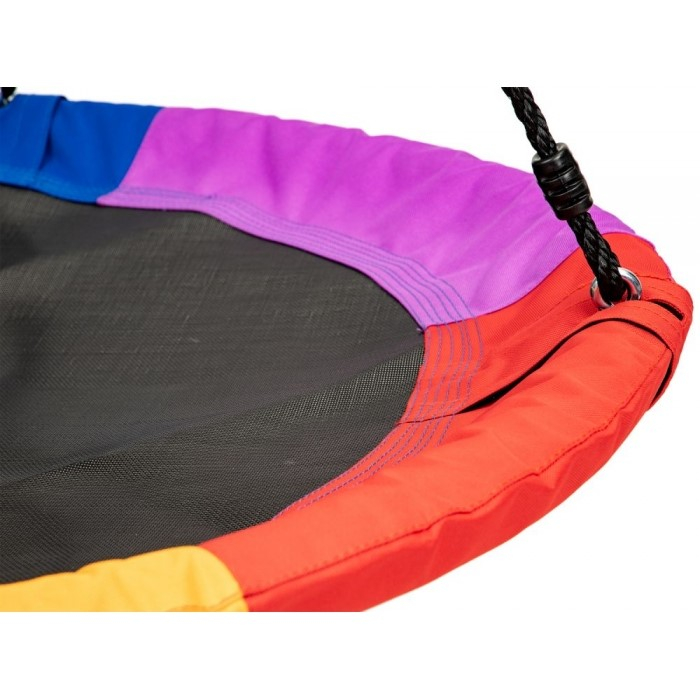 Leagan pentru copii rotund, tip cuib de barza, suspendat, 100 cm, Ecotoys MIR6001 - Multicolor [3]