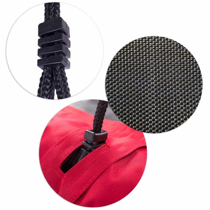 Leagan tip cuib pentru copii, dreptunghiular XXL, 110 x 70 cm, 150 kg, Neo-Sport 1011, Rosu [3]