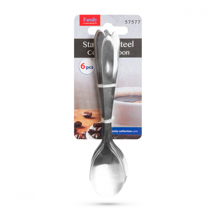 Lingurita de cafea / lingura desert din otel inoxidabil - 137 x 30 mm - 6 buc / pachet [3]