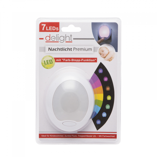 Lumina de veghe LED cu colori alternante Premium \"Smooth\" - 7 LED, 8x10cm [4]