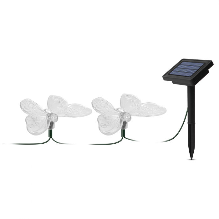 Lampa solara de gradina cu LED model fluturi - 2,9 m - 10 LED-uri colorate [2]