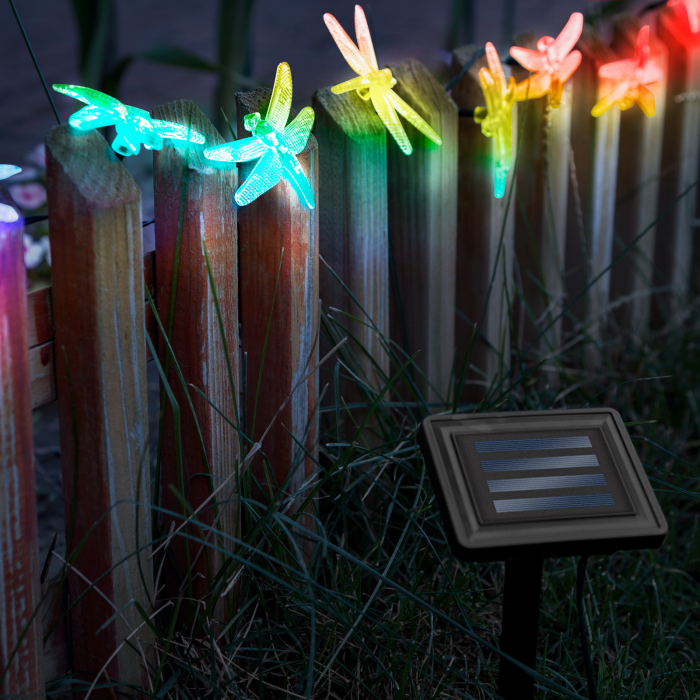Decor lumină solară cu LED - libelulă - 2,9 m - 10 LED-uri colorate [2]