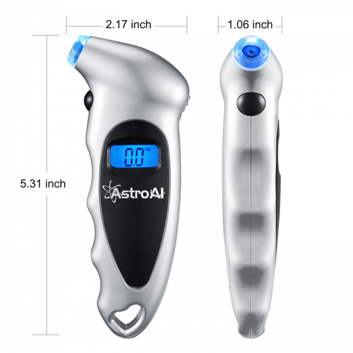 Manometru Auto digital AstroAI 150 PSI, 10 bari, Lumina LED, 4 setari Masina, Bicicleta, portabil [4]
